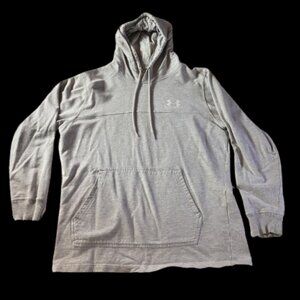 Under Armour Gray Pullover Hoodie – Size Medium – Athletic Casual Sweatshirt